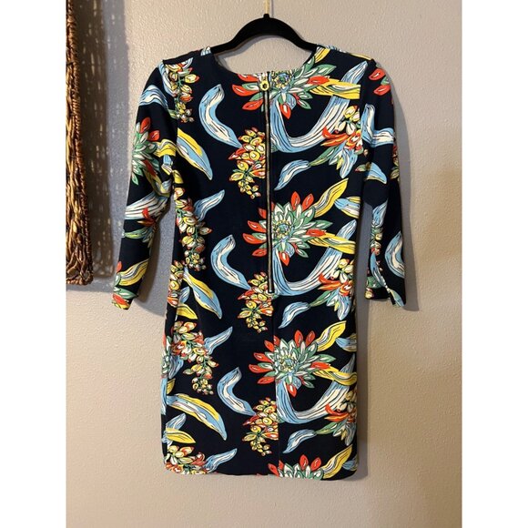 Draper James Dress S Small Stretch Vibrant Florals Career Church 3/4 Long Sleeve - Picture 8 of 8